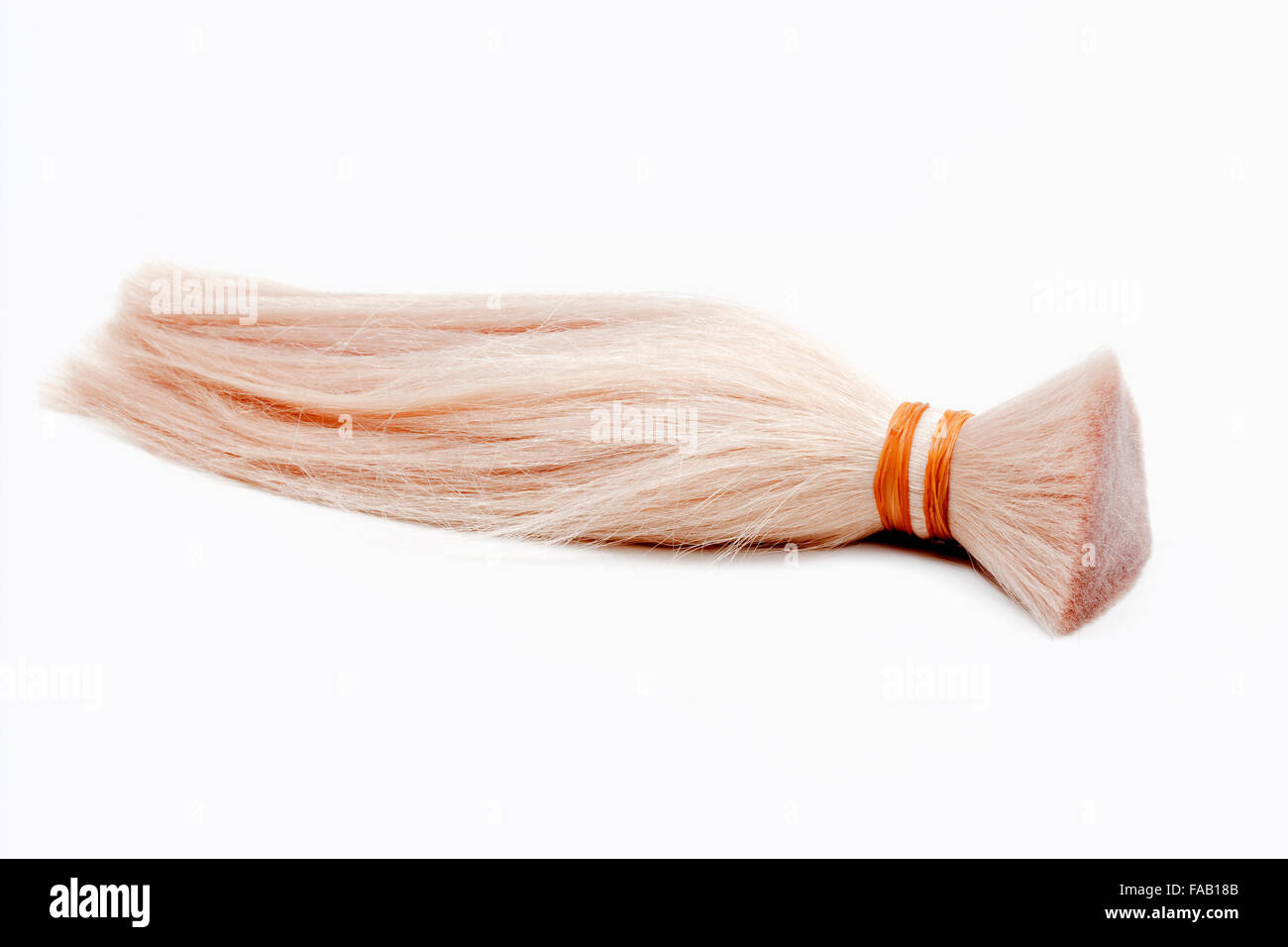 Real Human Hair Used for Production of Wigs Stock Photo