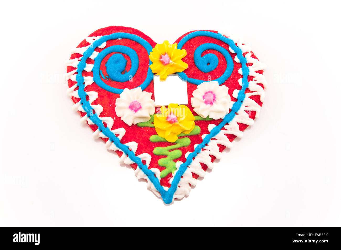 Gingerbread cookies heart isolated on white Stock Photo - Alamy