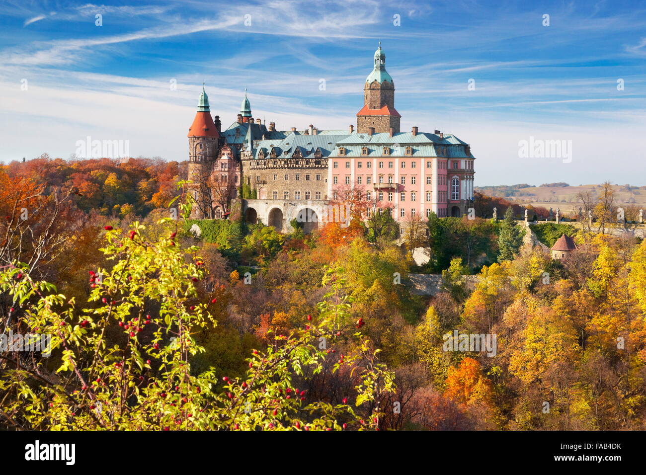 Ksiaz castle - Sudeten mountains, Silesia, Poland Stock Photo