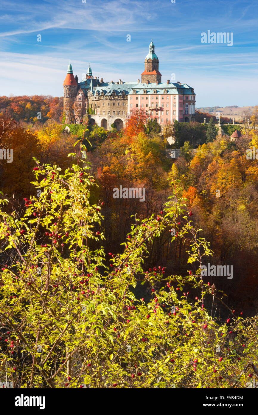 Ksiaz castle - Sudeten mountains, Silesia, Poland Stock Photo