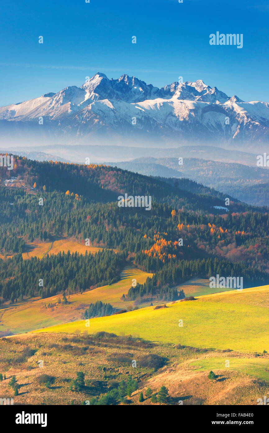 Tatra Mountains - view from Pieniny region, Poland Stock Photo