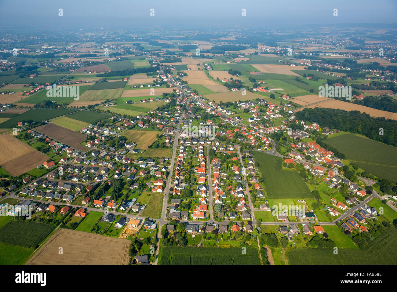 Aerial view, Kirchlengern, East Westphalia, North Rhine-Westphalia, Germany, Europe, Aerial view, birds-eyes view, aerial view, Stock Photo