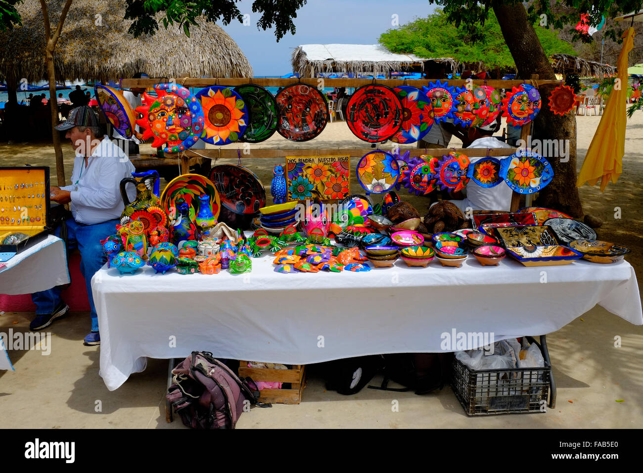 Shopping Huatulco Mexico Oaxaca Pacific Ocean Stock Photo Alamy