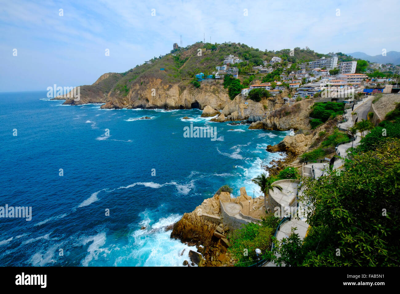 Coastline Acapulco Mexico Sierra Madre del Sur Mountains Stock Photo Alamy