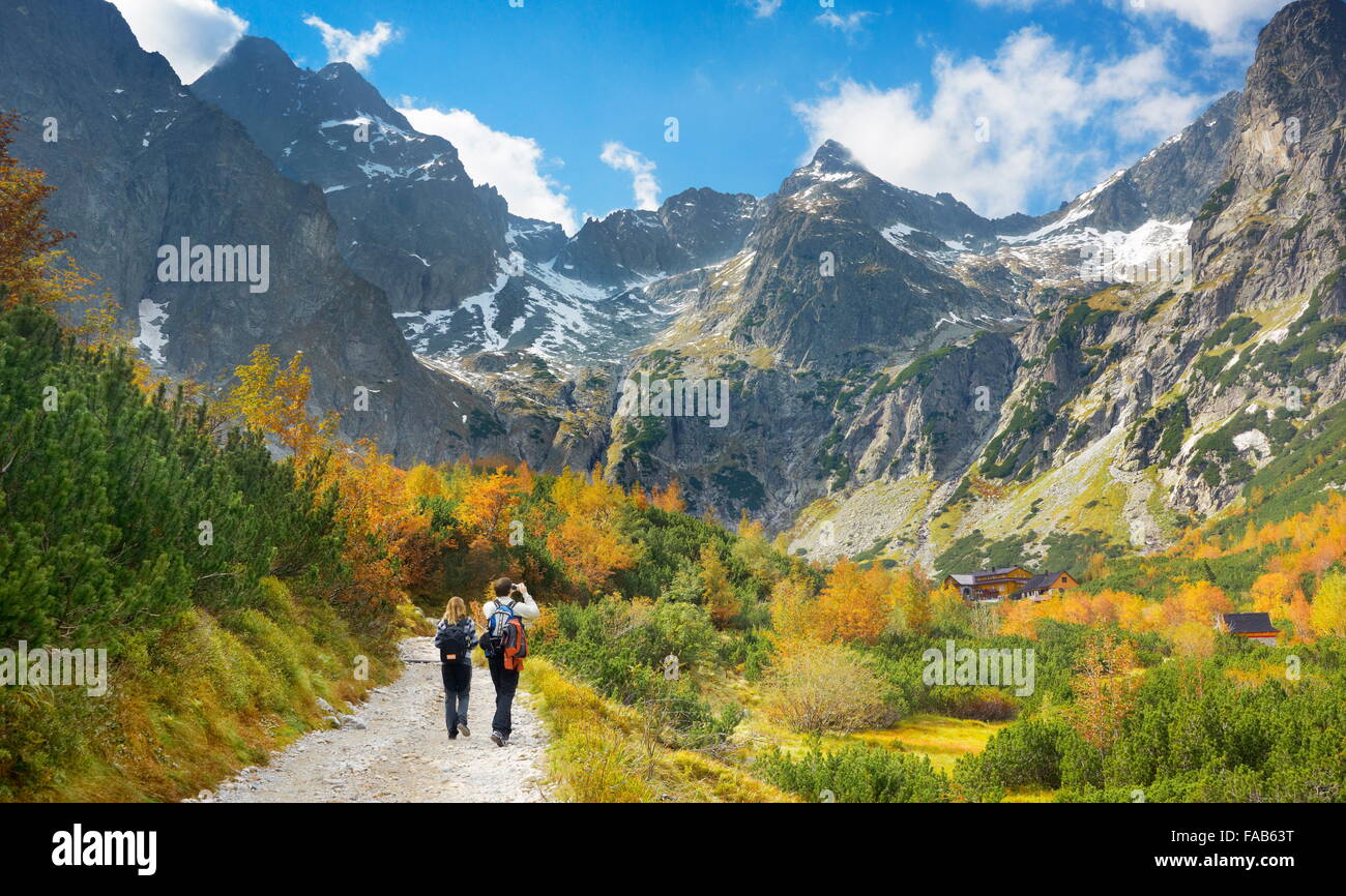 Autumn in Kiezmarska Valley, Tatra Mountains, Slovakia Stock Photo