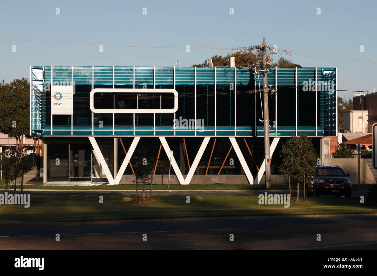 Modern commercial architecture in Echuca Victoria Australia Stock Photo