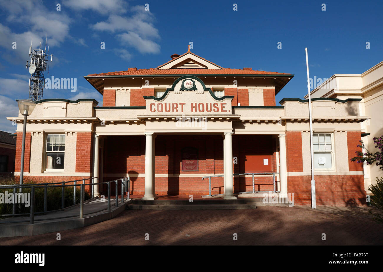 The historic courthouse was built 1912 Kerang Victoria Australia Stock