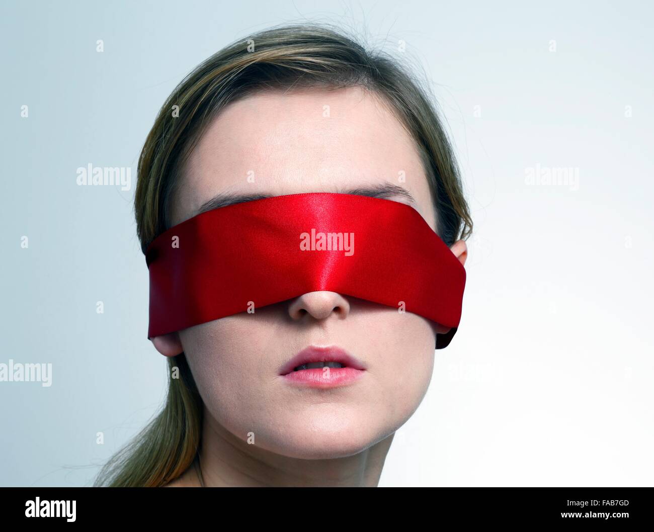 Red Blindfolded Woman Gallery Wrap - AFD Home