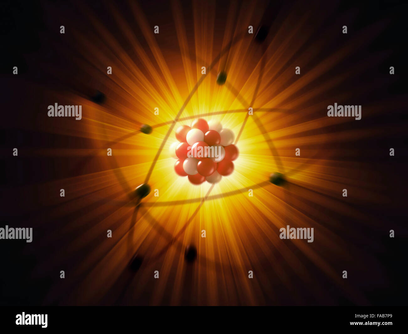 Atom, computer illustration Stock Photo - Alamy