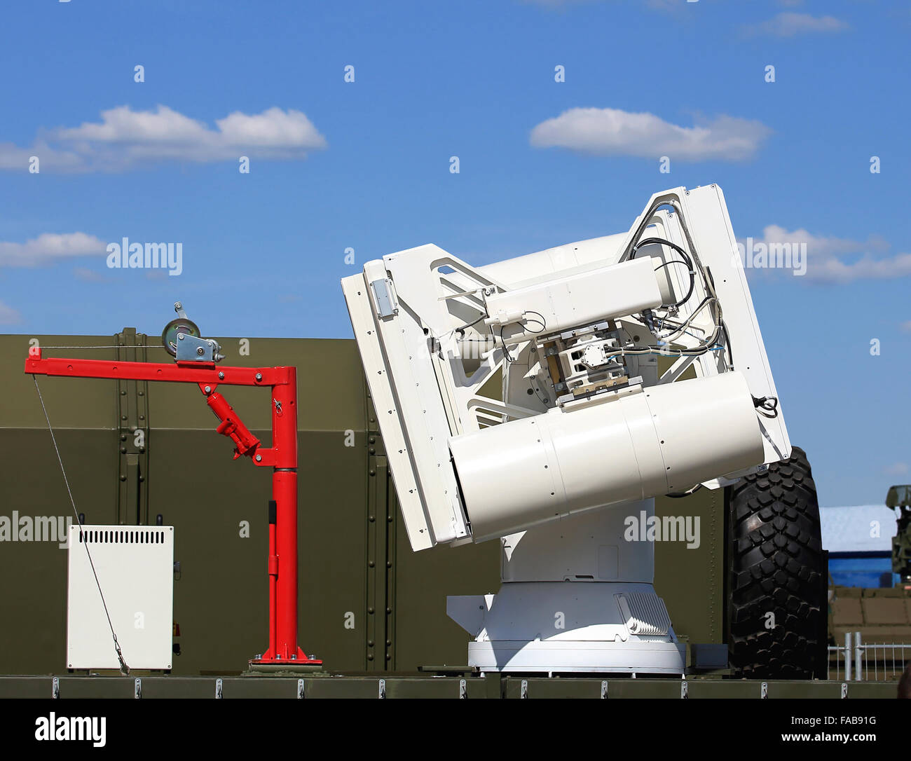 Antenna complex receiving telemetry data about the state of the system, which is obtained remotely Stock Photo