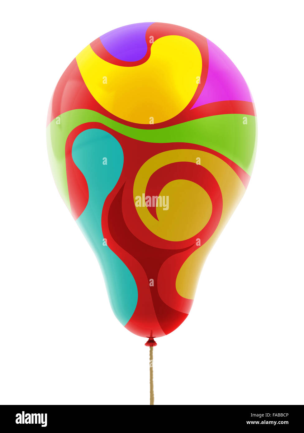 Multi colored balloon isolated on white background Stock Photo - Alamy