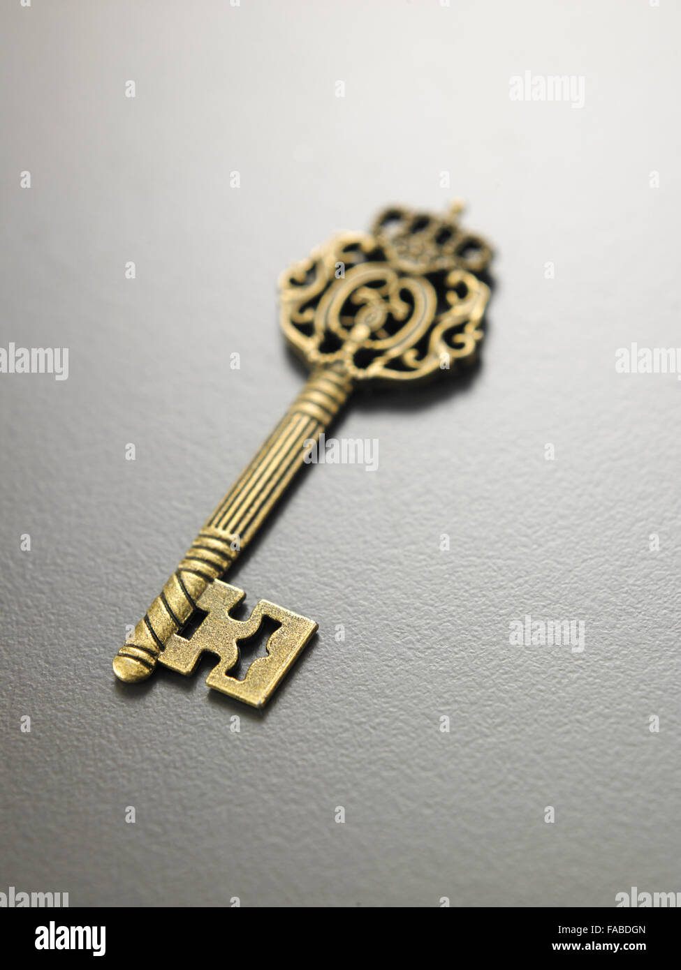 key on the gray background Stock Photo - Alamy
