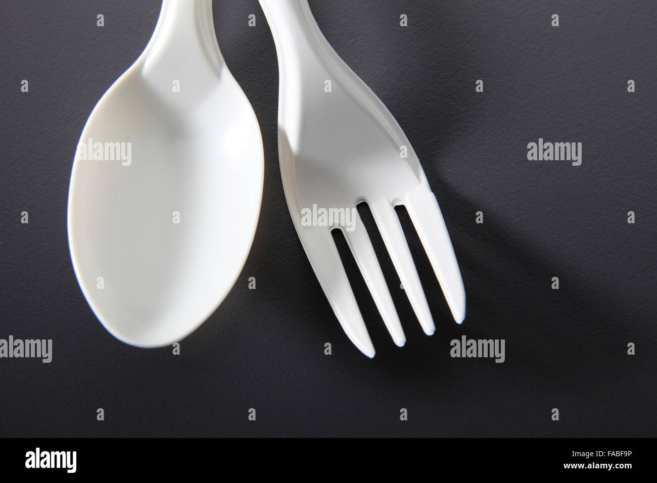 Close up of the plastic fork and spoon Stock Photo Alamy