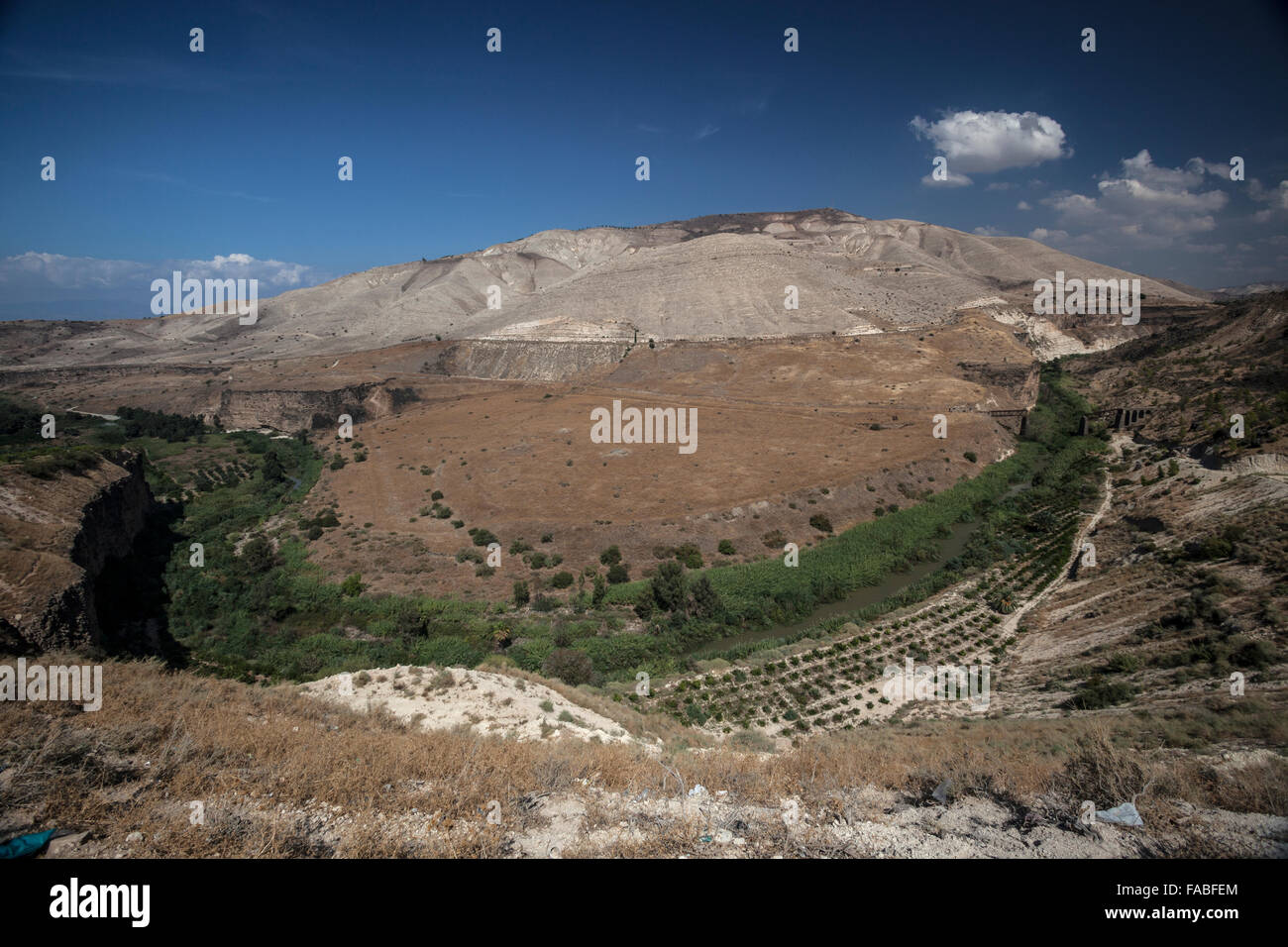 Golan Heights across the Jordan river from Jordan Stock Photo - Alamy