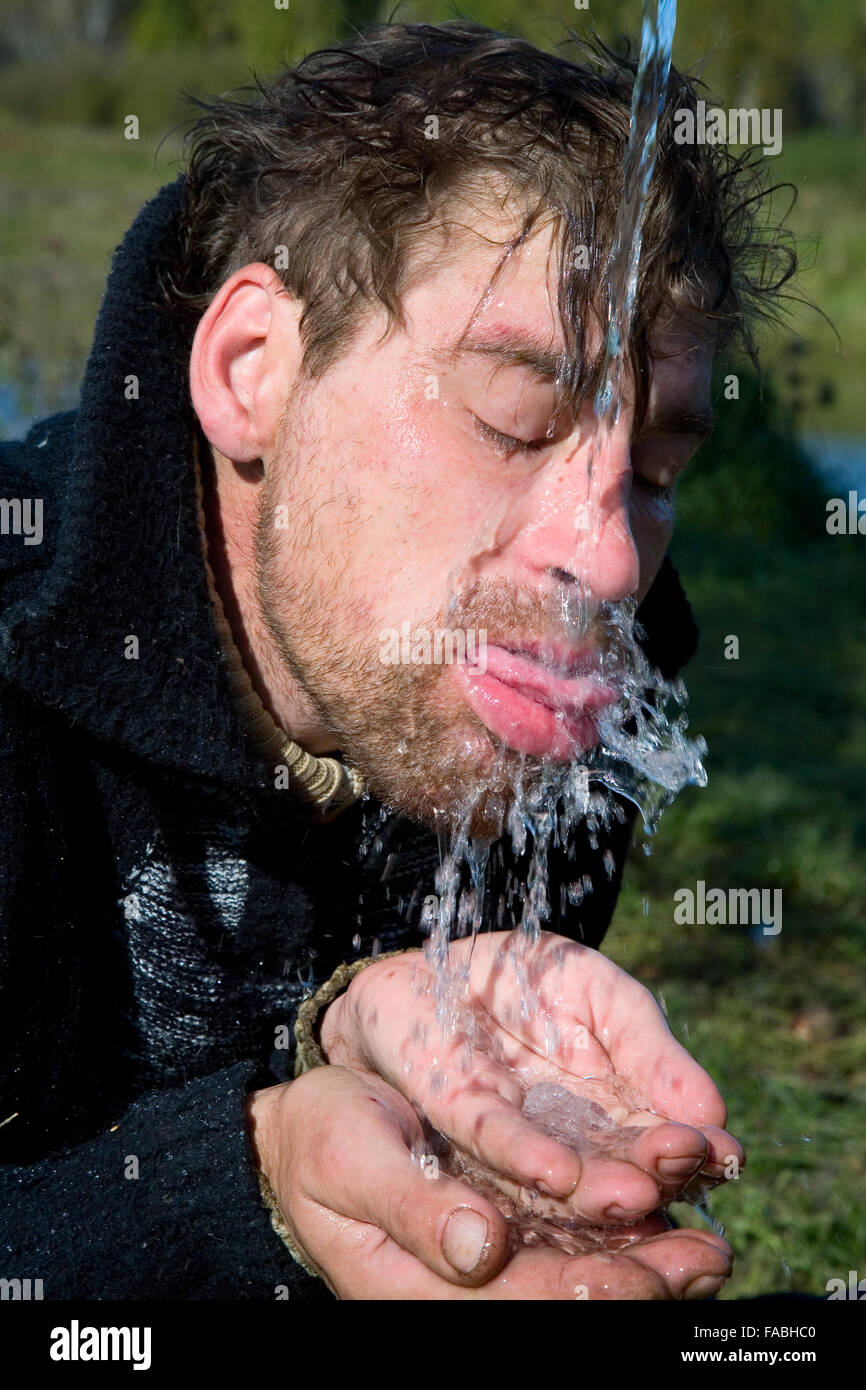 Rogue washed under running water Stock Photo