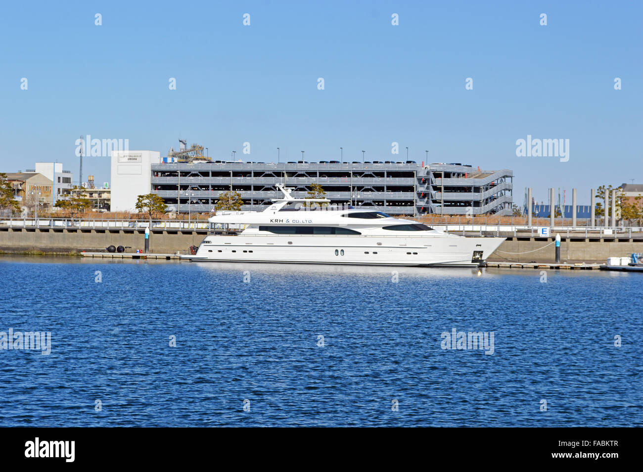 Ferries on the harbor Stock Photo