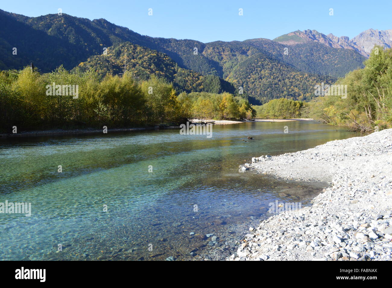 Kamikochi, beautiful nature in Japan Stock Photo