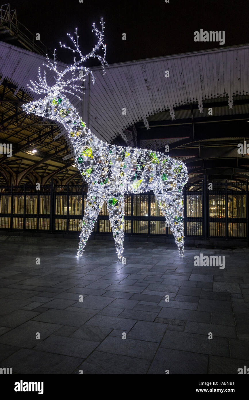 Christmas illuminations Broadgate 2015 Stock Photo