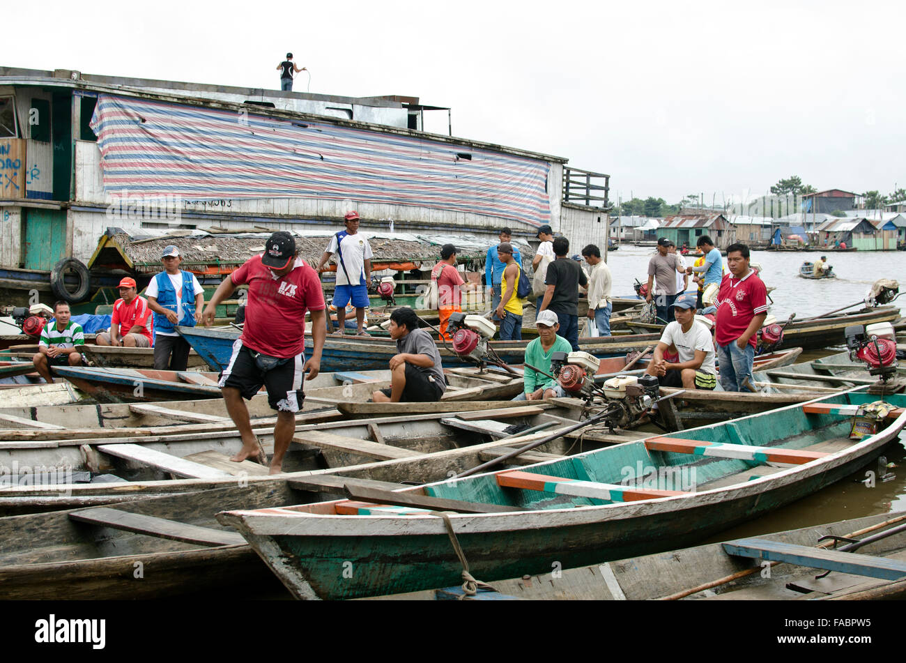 Belen , Shanty town in Iquitos, Peru Stock Photo
