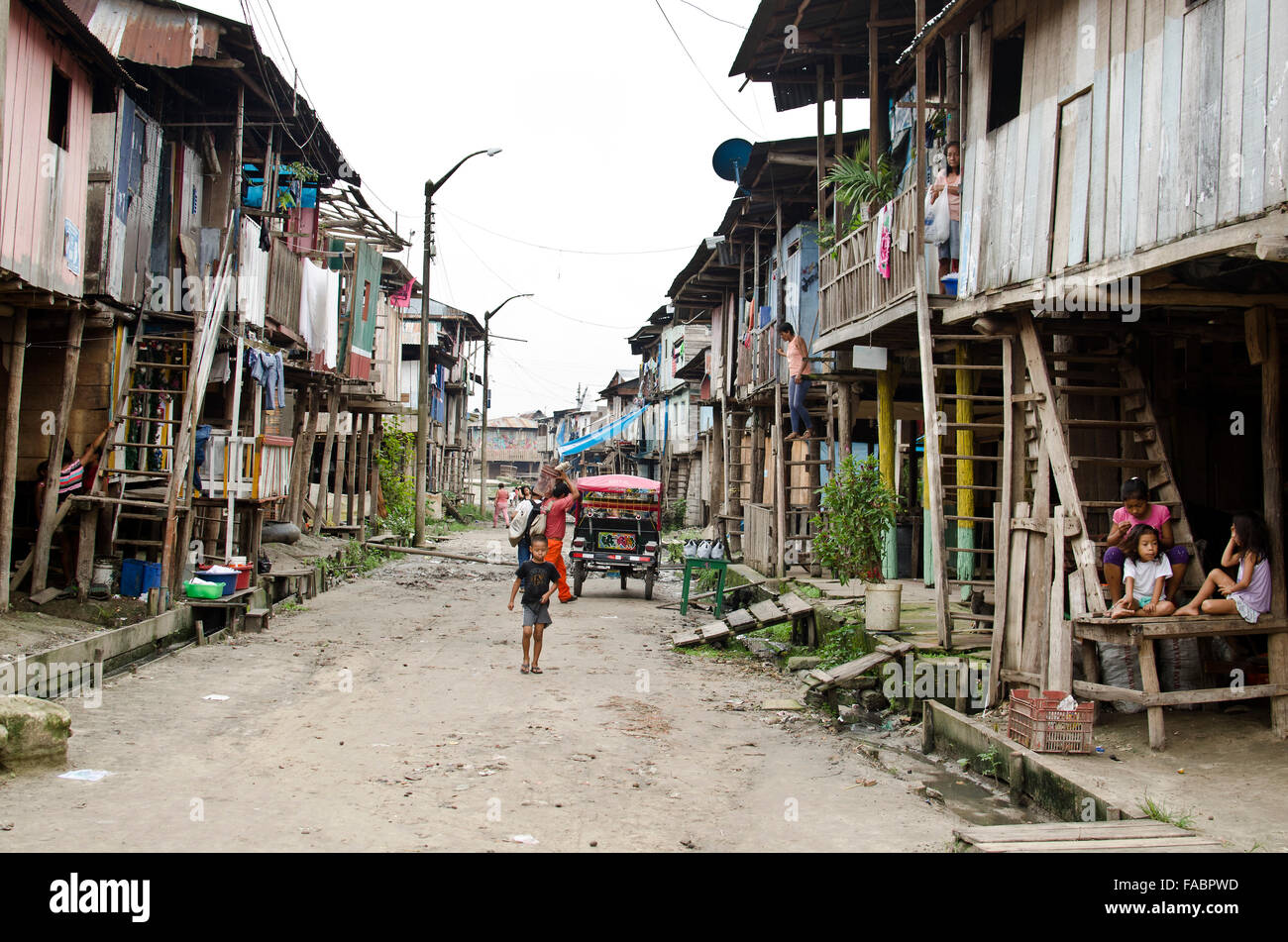Belen , Shanty town in Iquitos, Peru Stock Photo