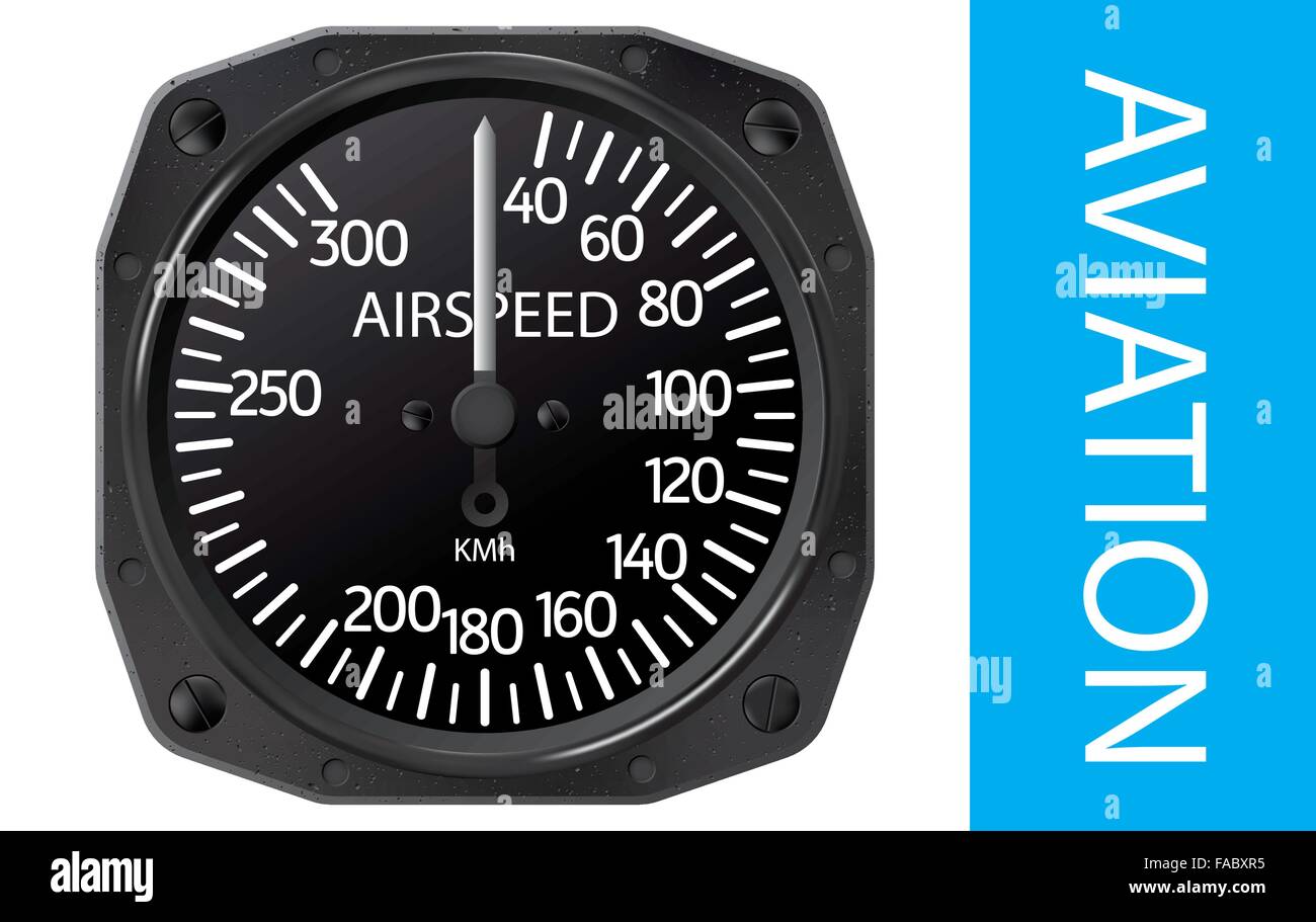 Airspeed indicator vector Stock Vector