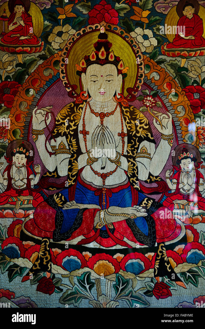 Silk needlepointembroiderybaisha naxi embroidery institutewall Silk needlepointembroiderybaisha naxi embroidery institutewall