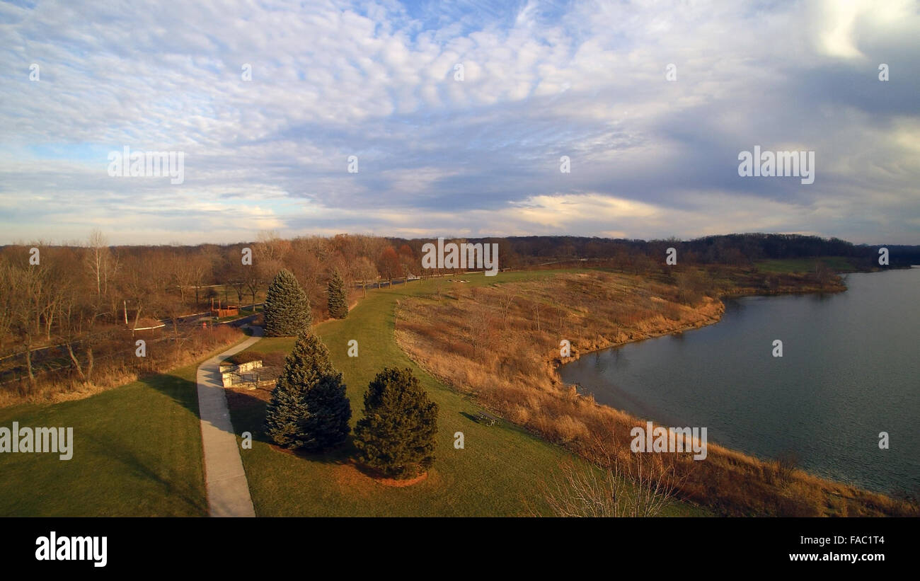 Flyover Blackwell Forest Preserve at DuPage County Stock Photo Alamy