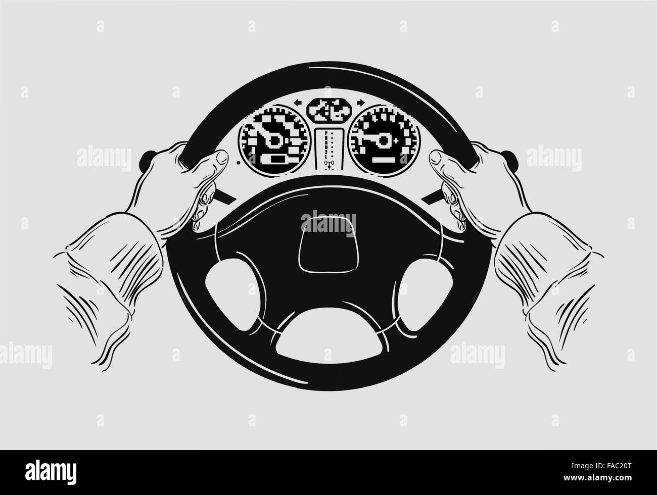 Car. Hand drawn sketch driving vector illustration Stock Vector Image