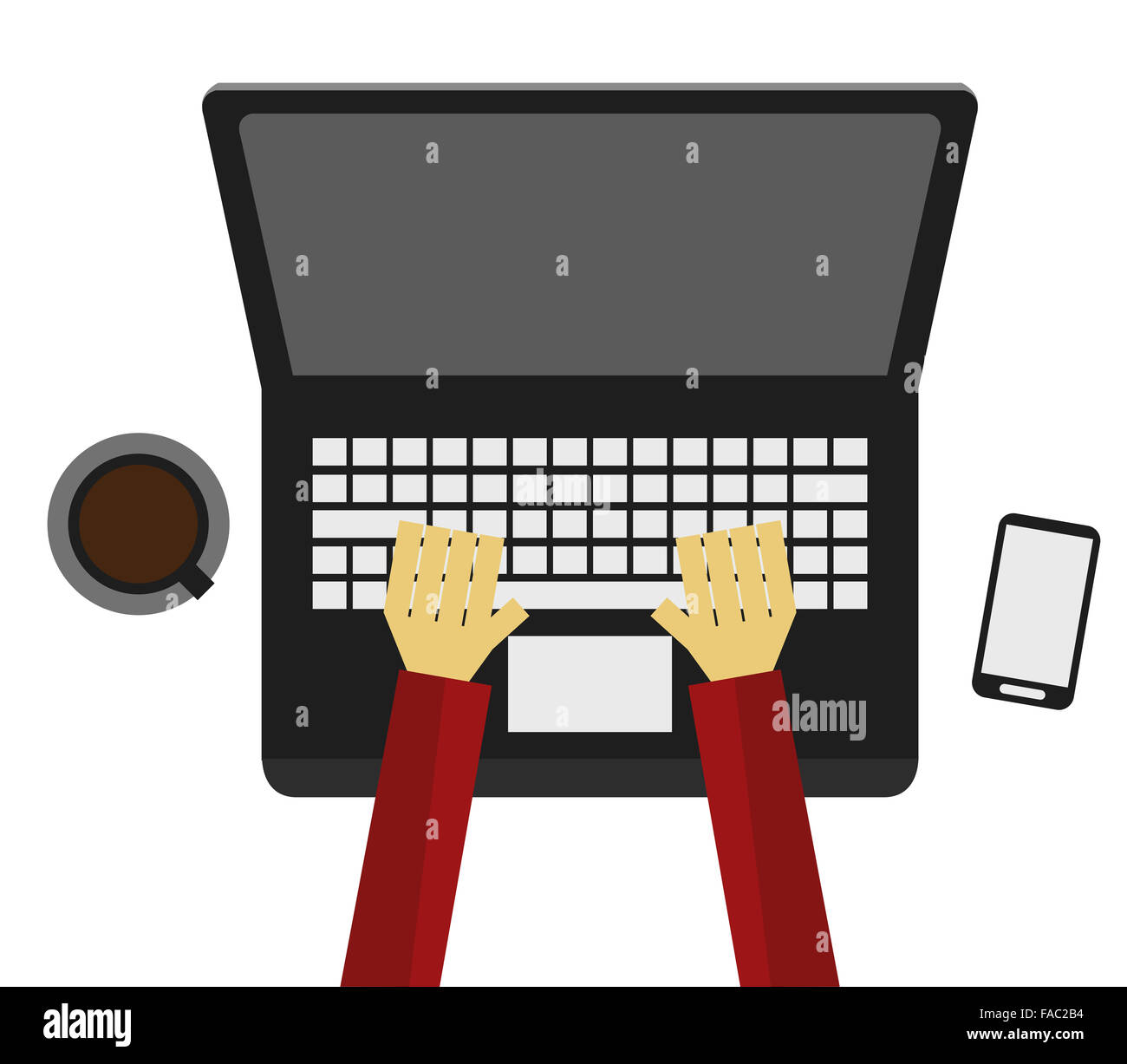 computer on white background Stock Photo - Alamy