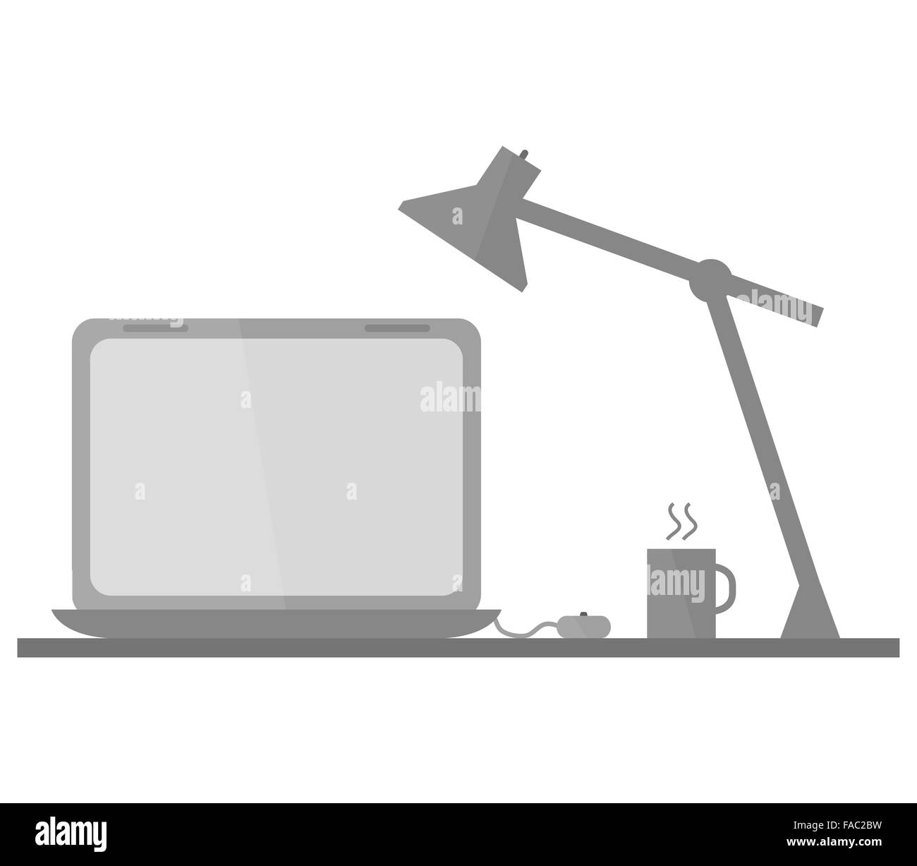 computer on white background Stock Photo - Alamy