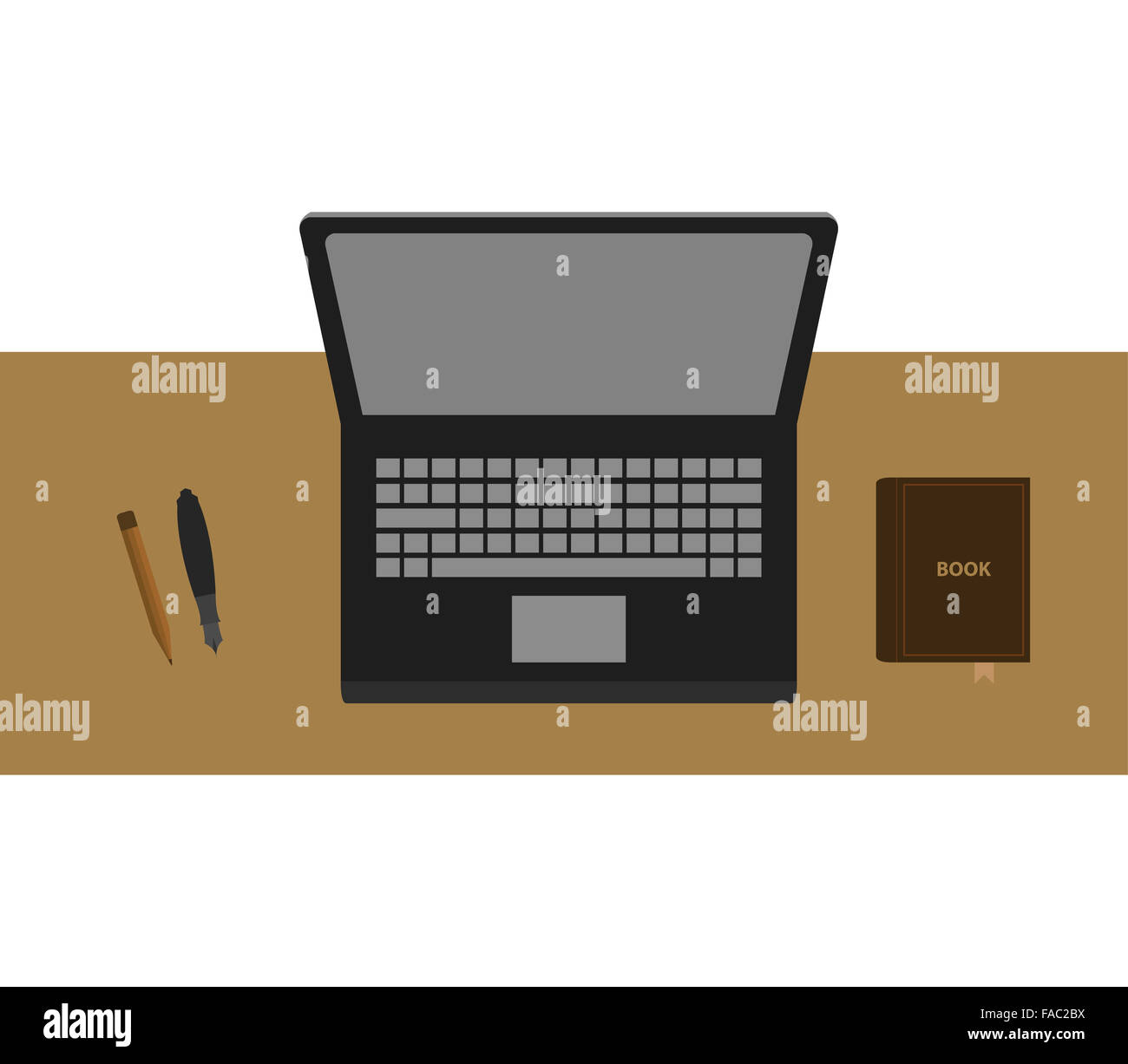 computer on white background Stock Photo - Alamy