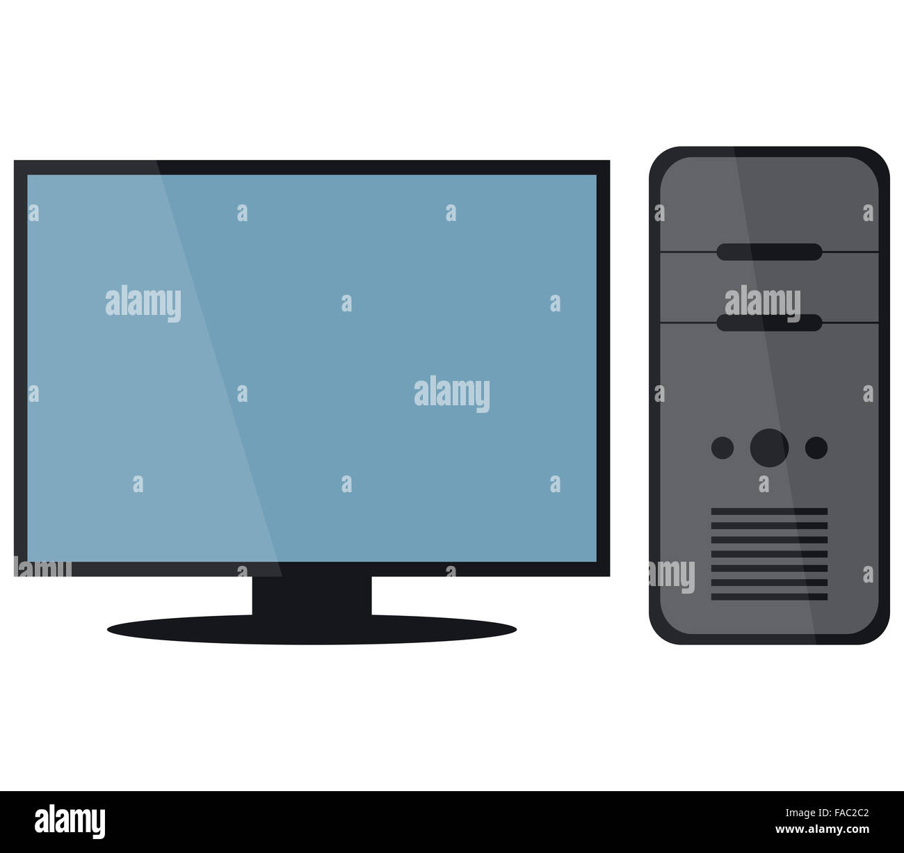 computer on white background Stock Photo - Alamy