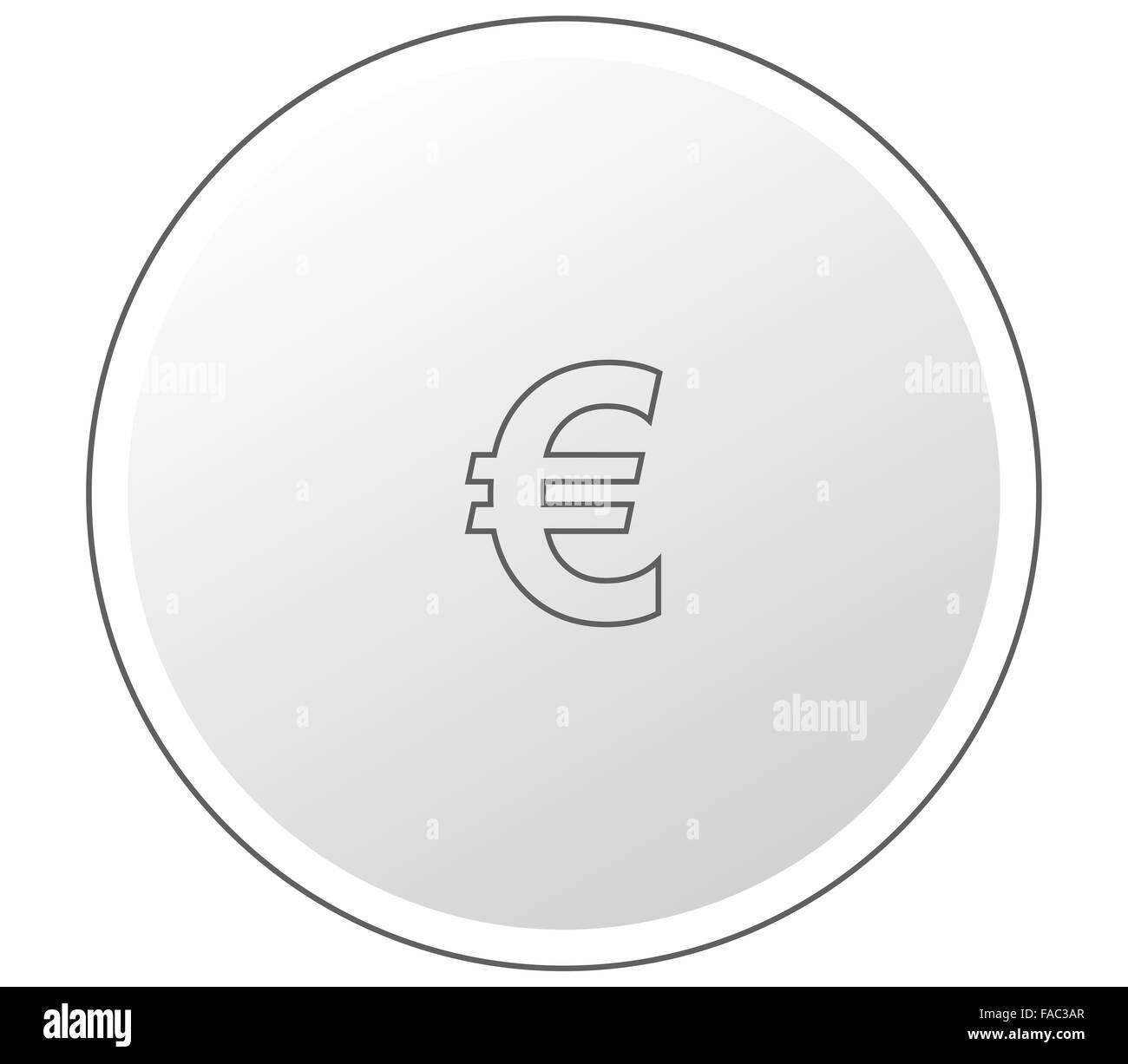 euro coin on white background Stock Photo - Alamy