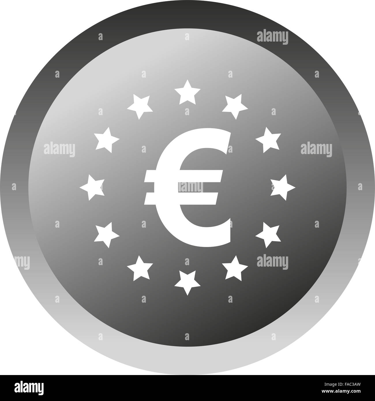 euro coin on white background Stock Photo - Alamy