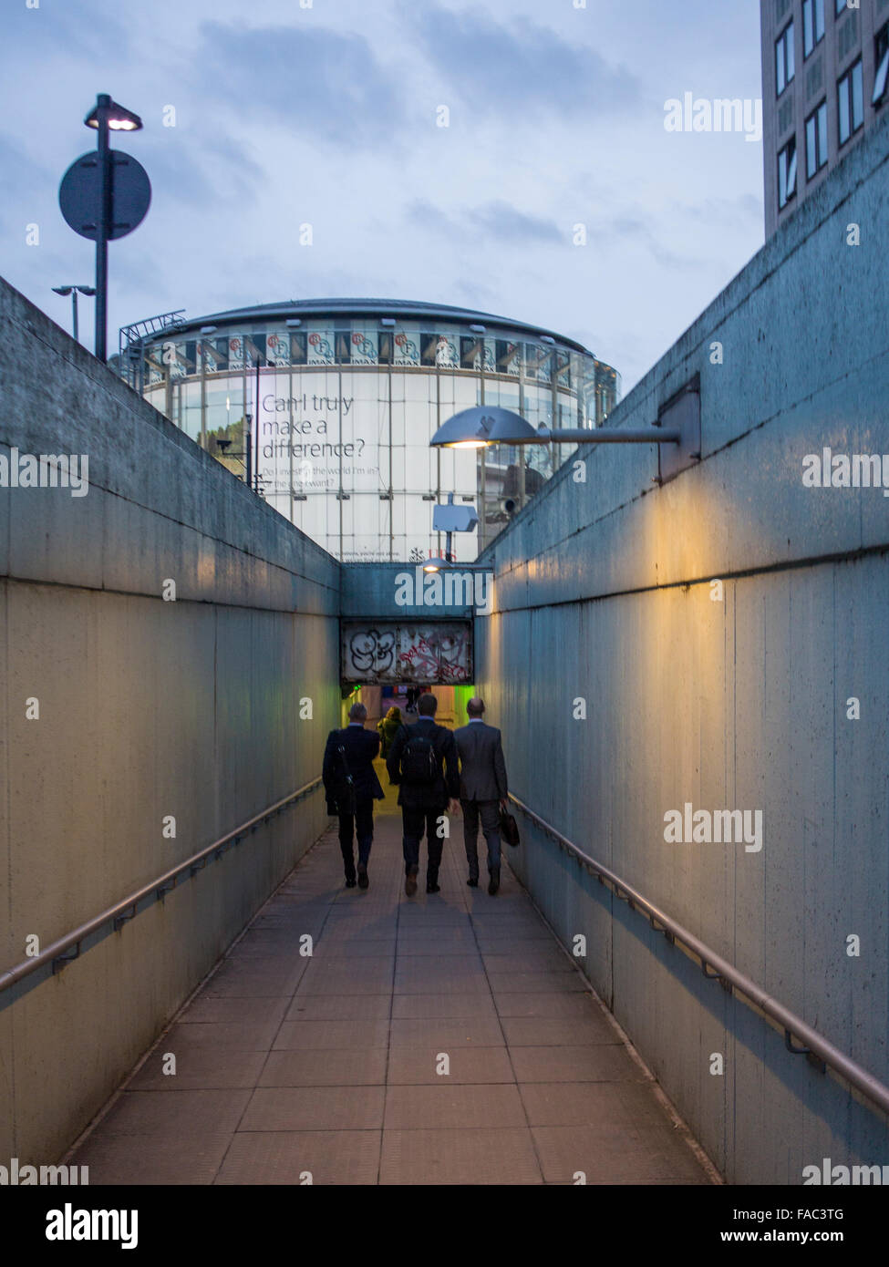 A subway walk near London's Waterloo station Stock Photo