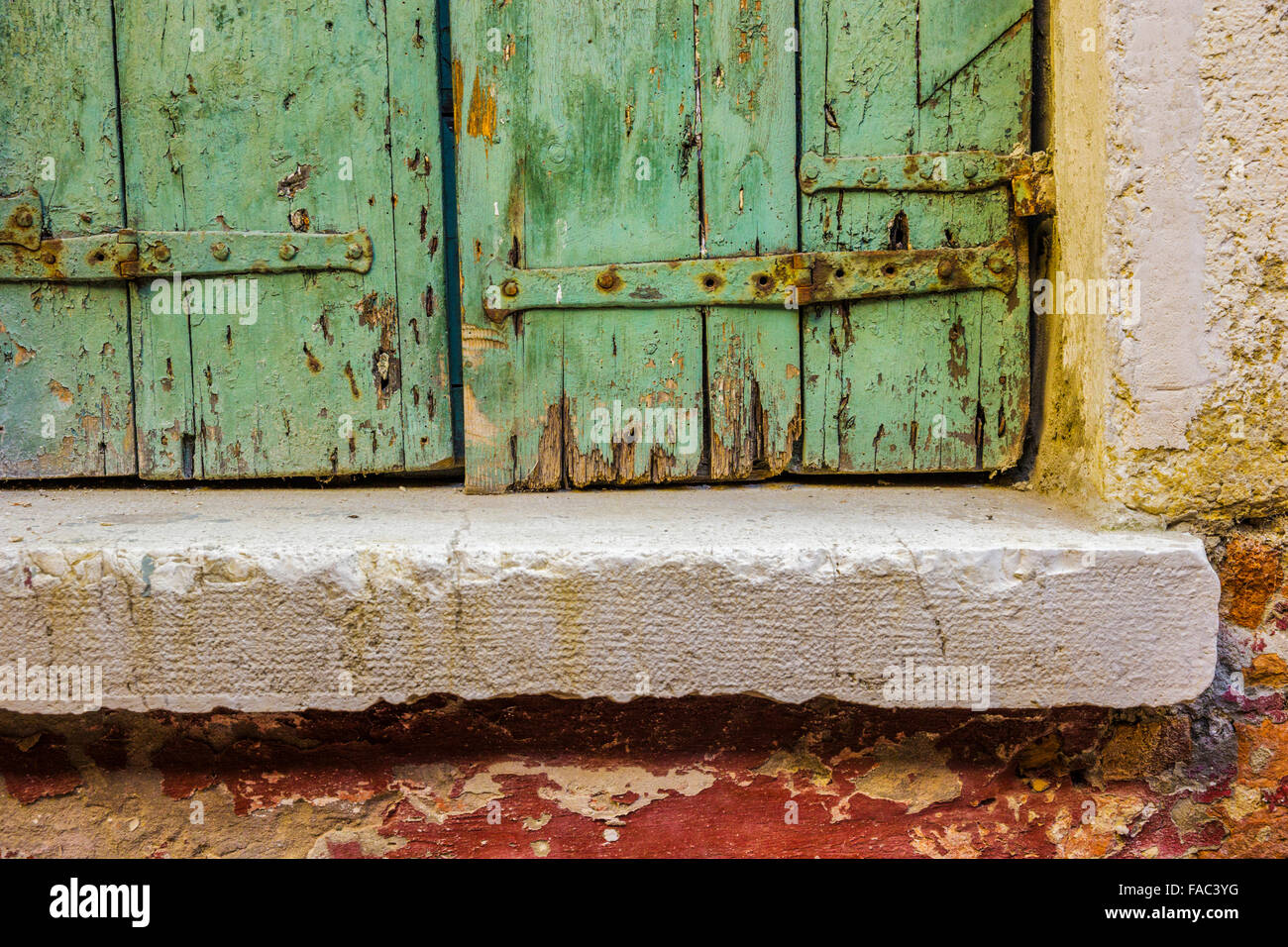 rustic wood shutters Stock Photo - Alamy
