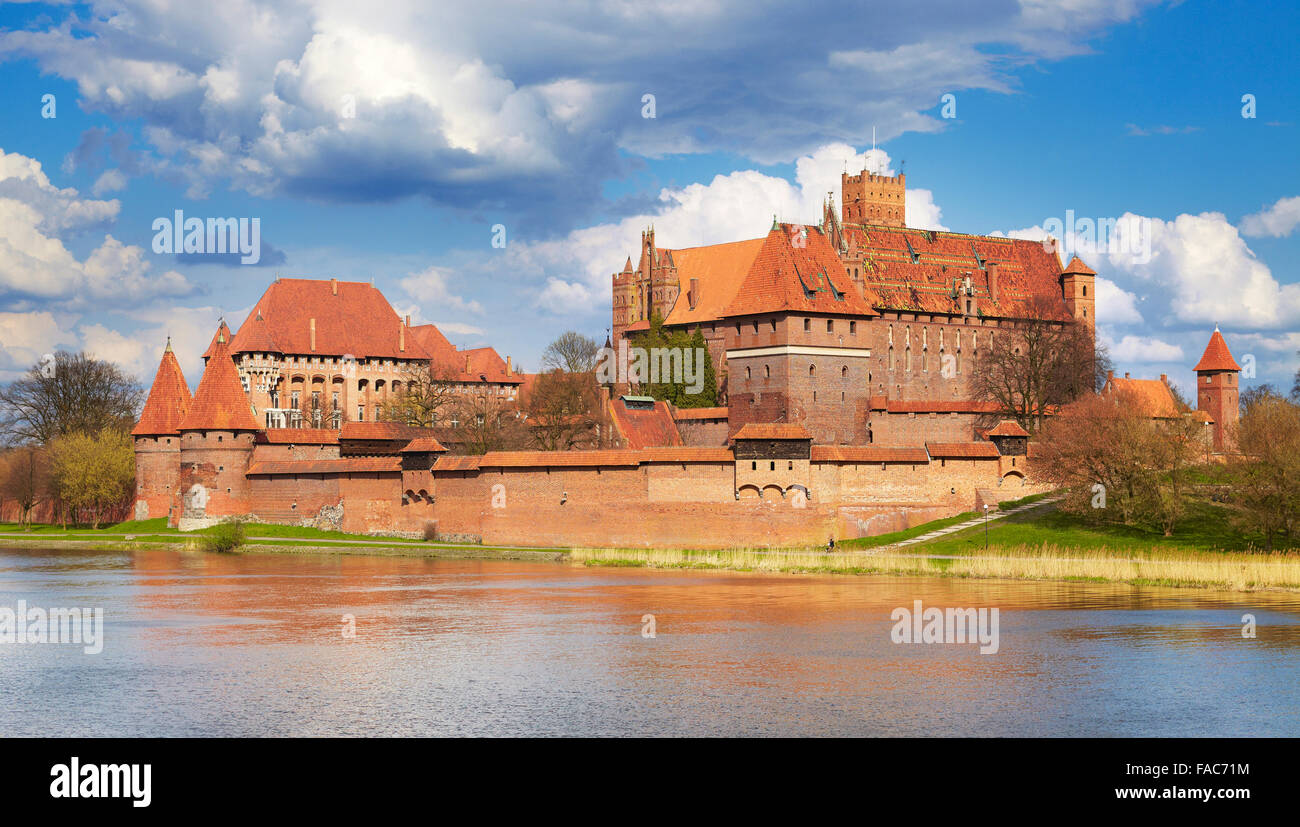 Poland - Teutonic Knights Castle Malbork, Pomerania Stock Photo