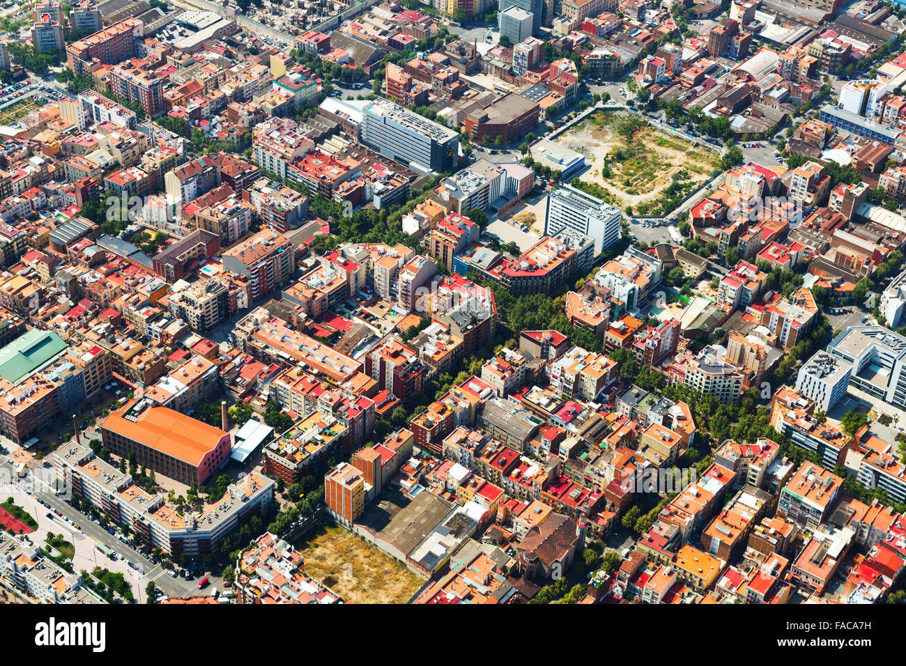 Aerial view of Barcelona cityscape. Catalonia, Spain Stock Photo - Alamy