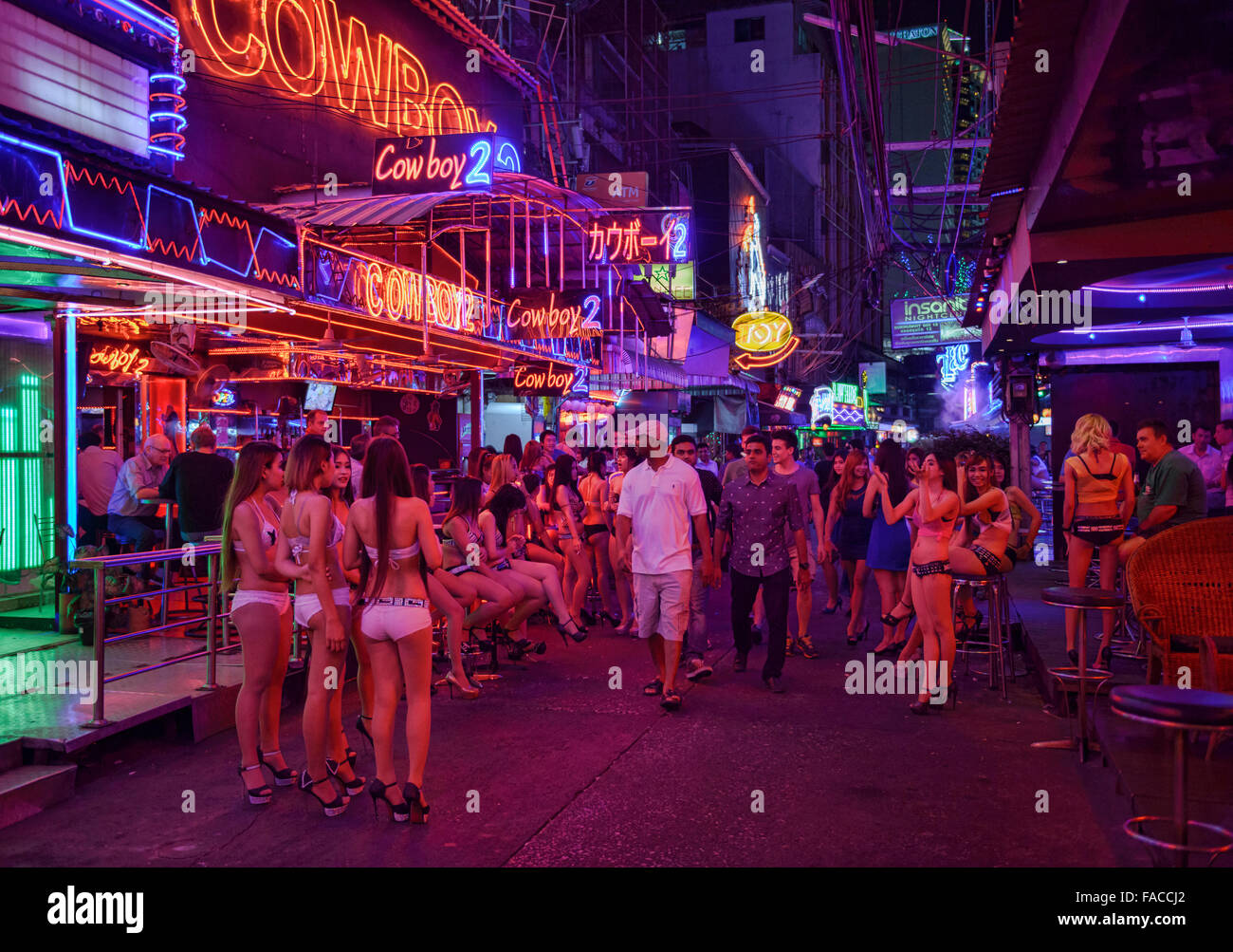 The Bars Of The Soi Cowboy Red Light District In Bangkok Thailand Stock Photo Alamy