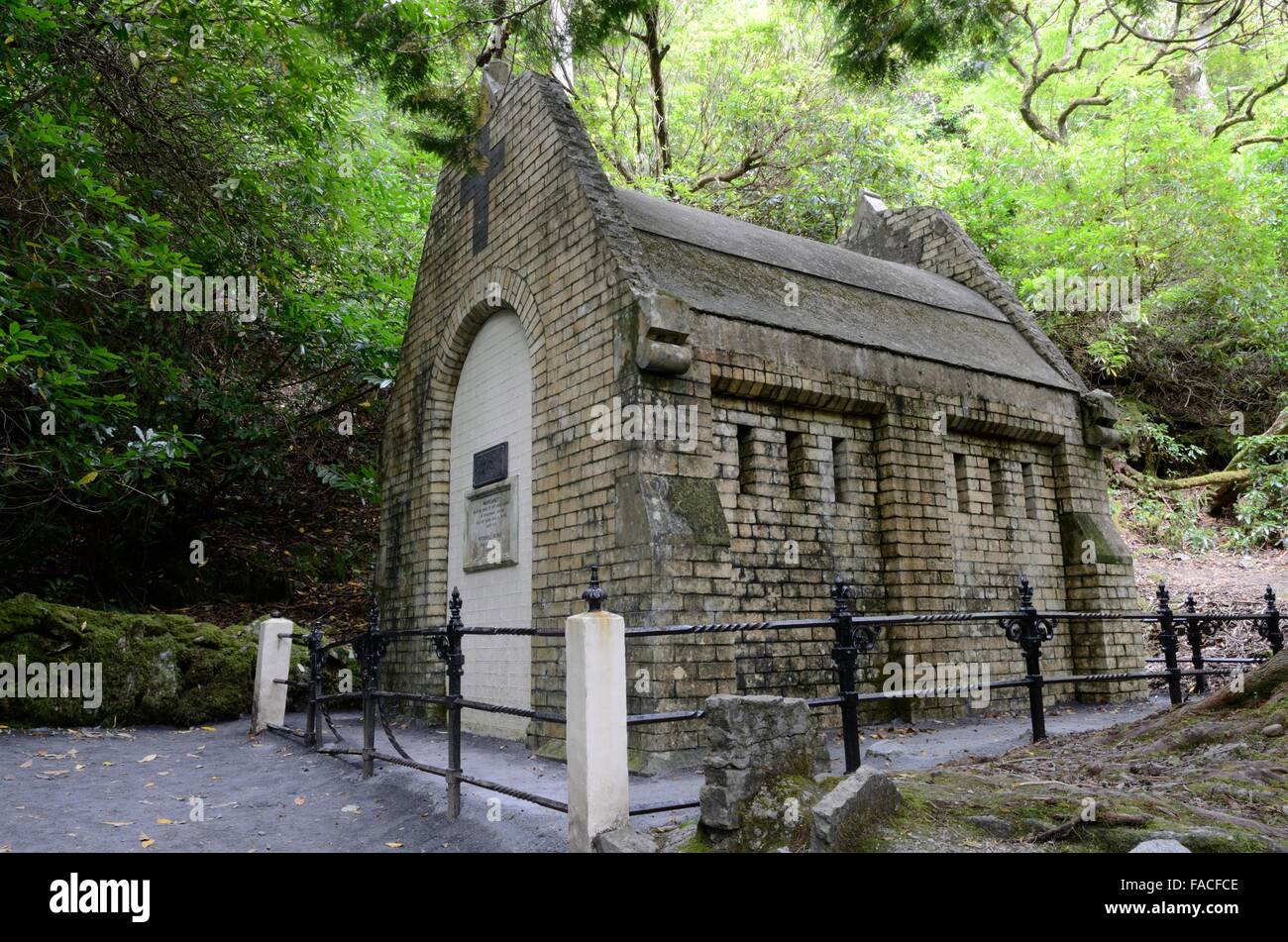 mausoleum of Margaret Henry at Kylemore Abbey Connemara County Galway Ireland Stock Photo