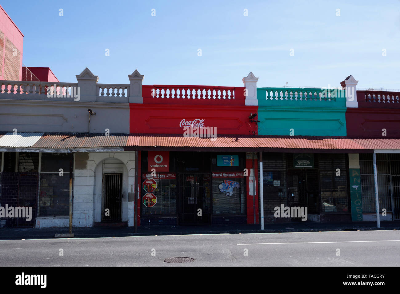 Row Of Businesses In Albert Road Woodstock Cape Town South Africa