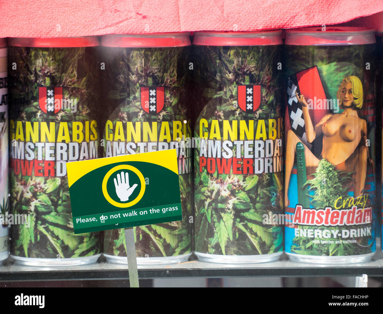 A shop selling drugs in the red light district, Amsterdam, Netherlands