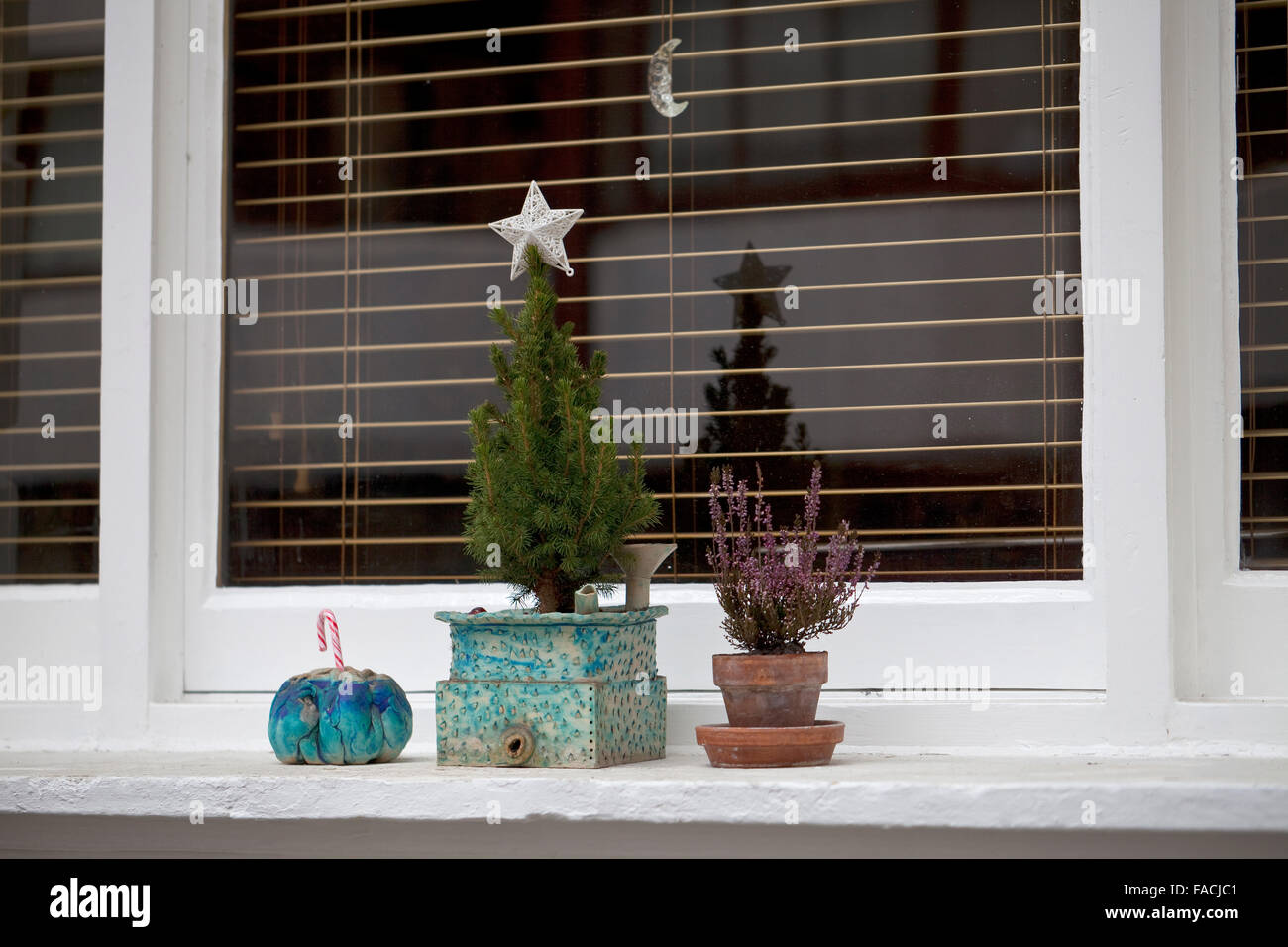 A Delicate Touch of Christmas. Not all displays over Christmas are excessive. Stock Photo