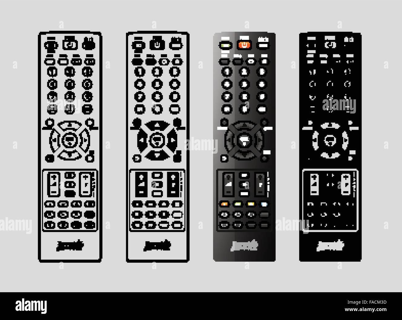 Pause button remote control Stock Vector Images Alamy