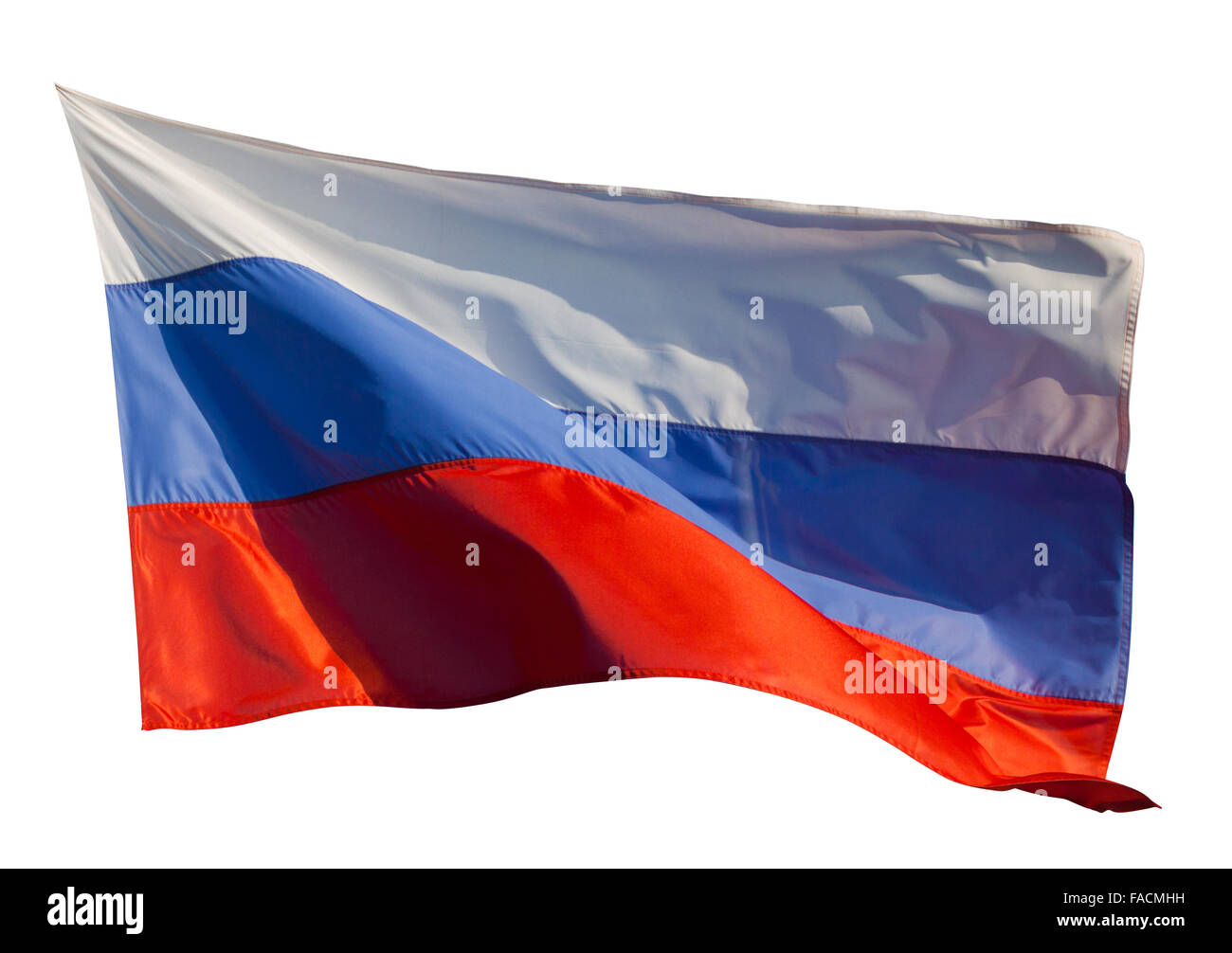 Isolated Russian Flag Waving 3d Realistic Fabric Stock Photo - Download  Image Now - 1991, Asia, Blue - iStock