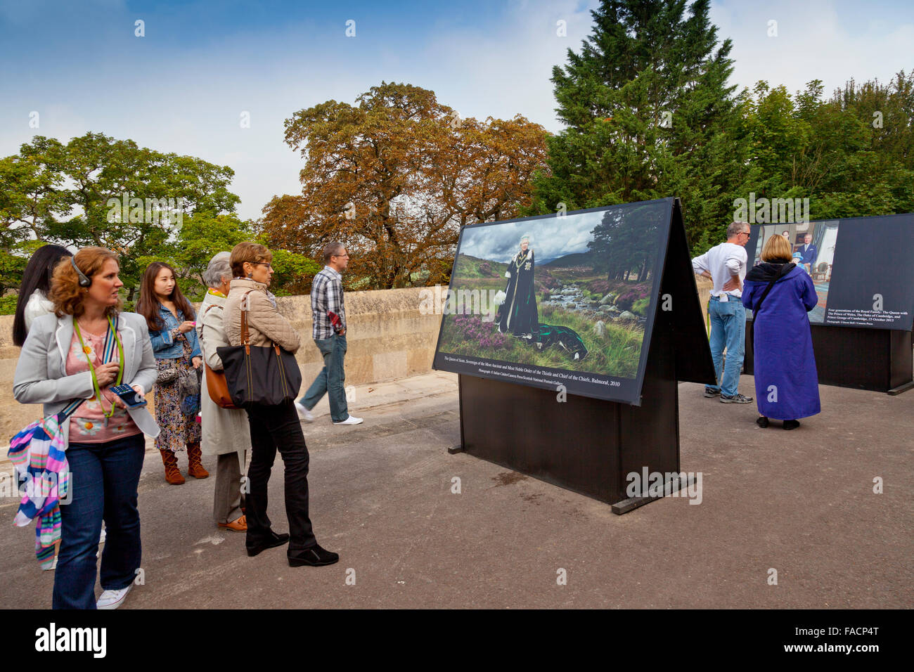 Outdoor photo exhibition on the North Terrace at Windsor Castle, Berkshire, England, UK Stock Photo