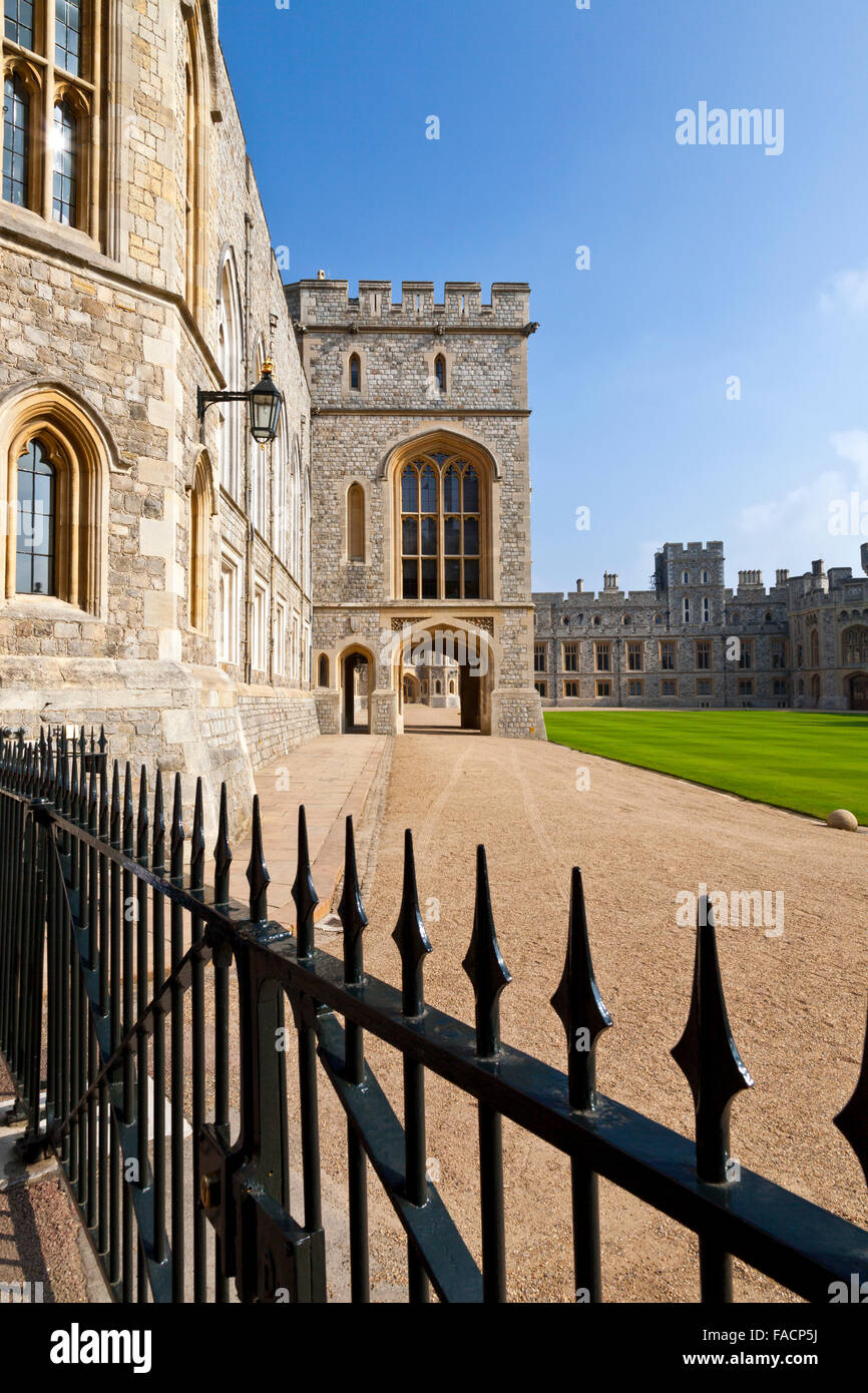 The State Apartments and State Entrance at Windsor Castle, Berkshire, England, UK Stock Photo