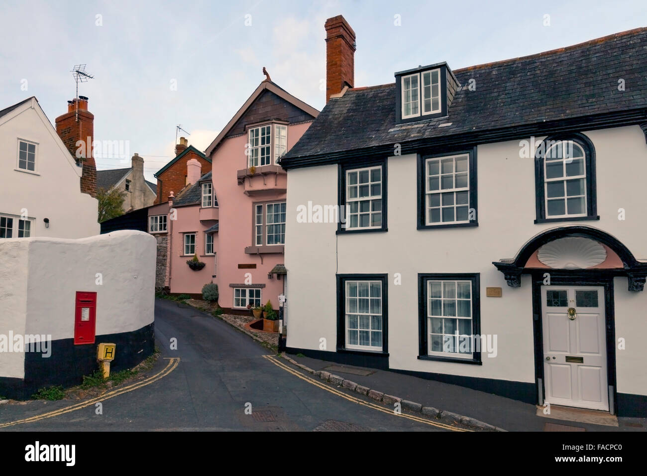 The colourful and varied architecture in The Strand at Topsham, Devon