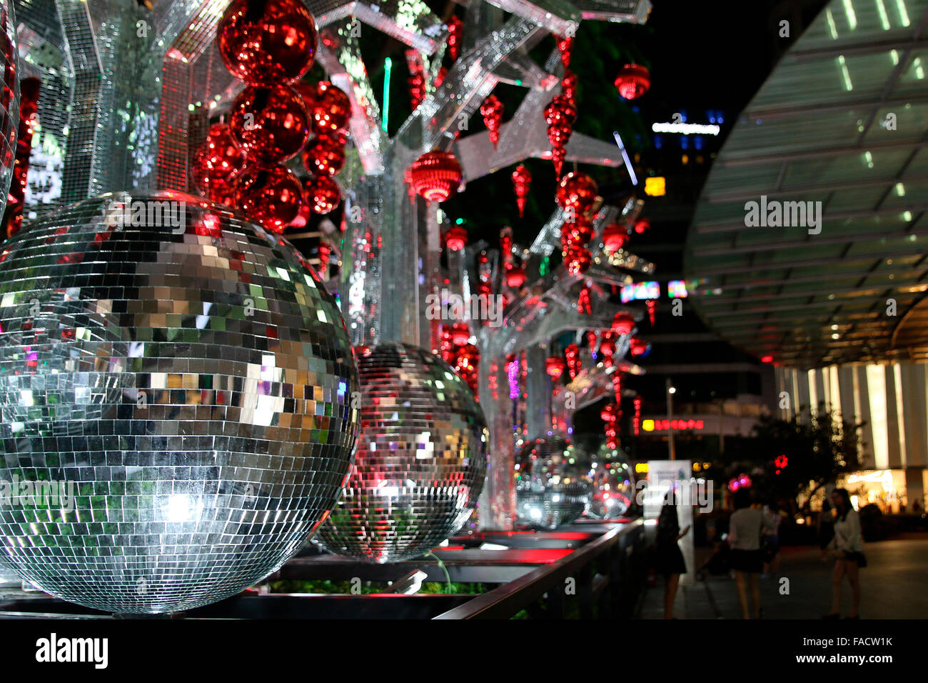 Christmas and New Year decorations at Orchard Street in Singapore Stock Photo