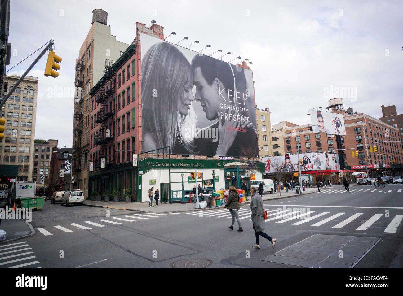 A Calvin Klein billboard in the Soho neighborhood of New York on Friday